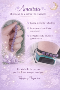 pulseras de amatista disponibles en mi catálogo