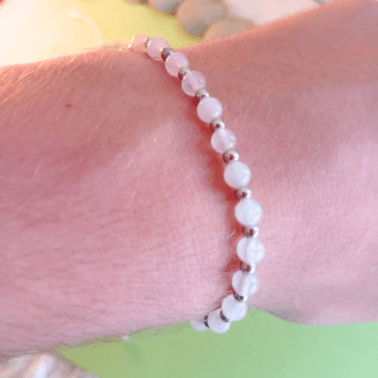 Pulsera ajustable Cuarzo Rosa