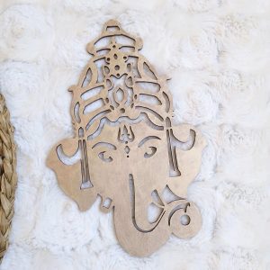 figura de madera ganesha