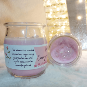 vela de cuarzo rosa